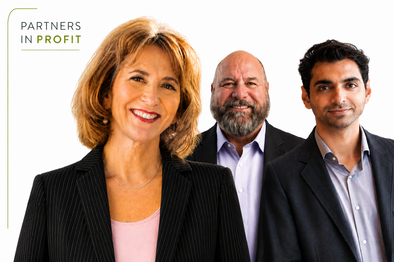 Karen Behnke, Don Frey, and Vik Pandit at the Partners in Profit Beauty Brand DNA roundtable hosted by Phycus Biotechnologies